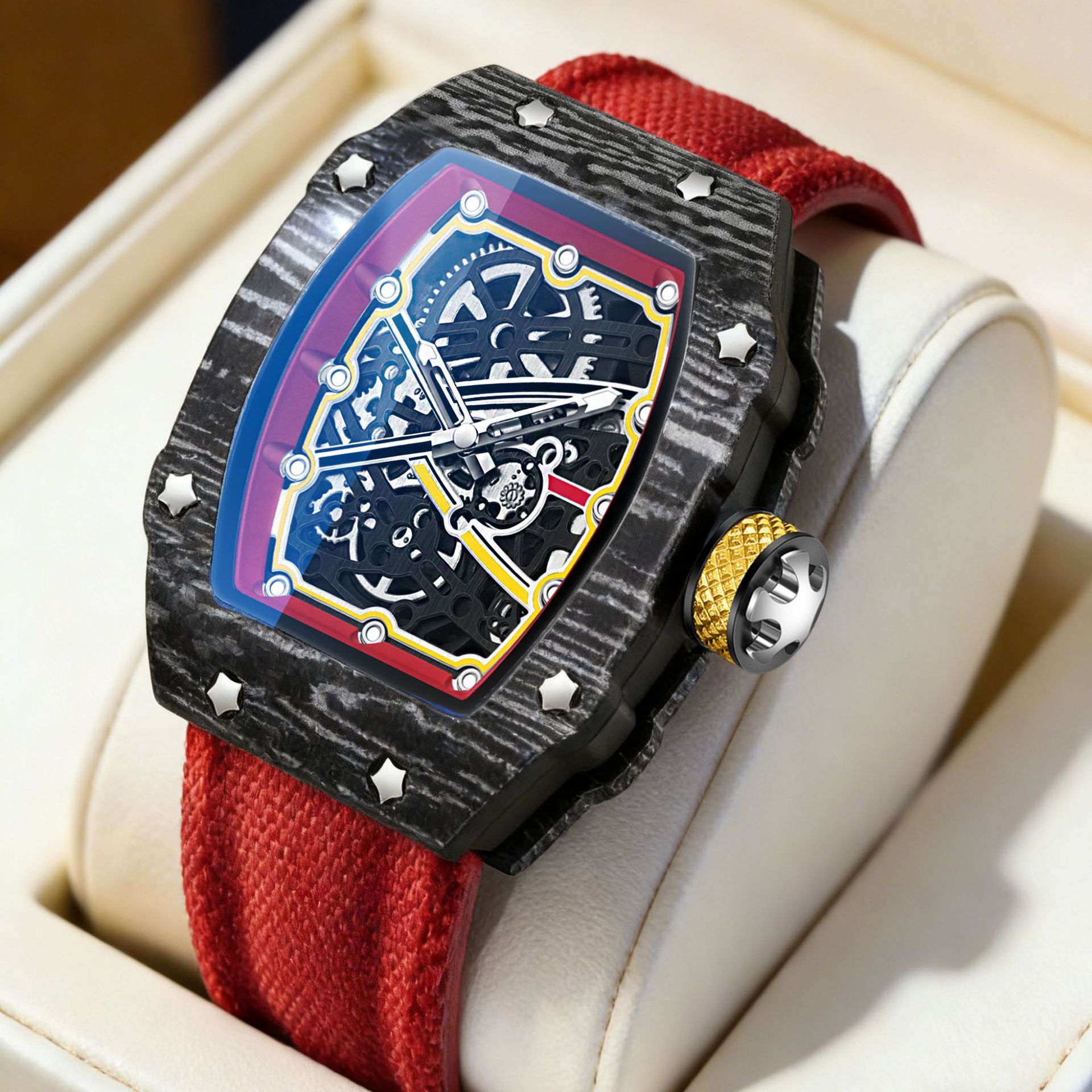 Analog Quartz Watch - ساعة رجالية عصرية بحركة كوارتز، مصنوعة