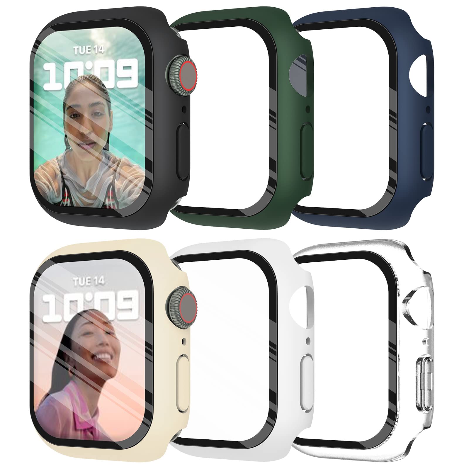 Iwatch Smartwatch Series 7 - الزجاج المقسى + غطاء لساعة أبل