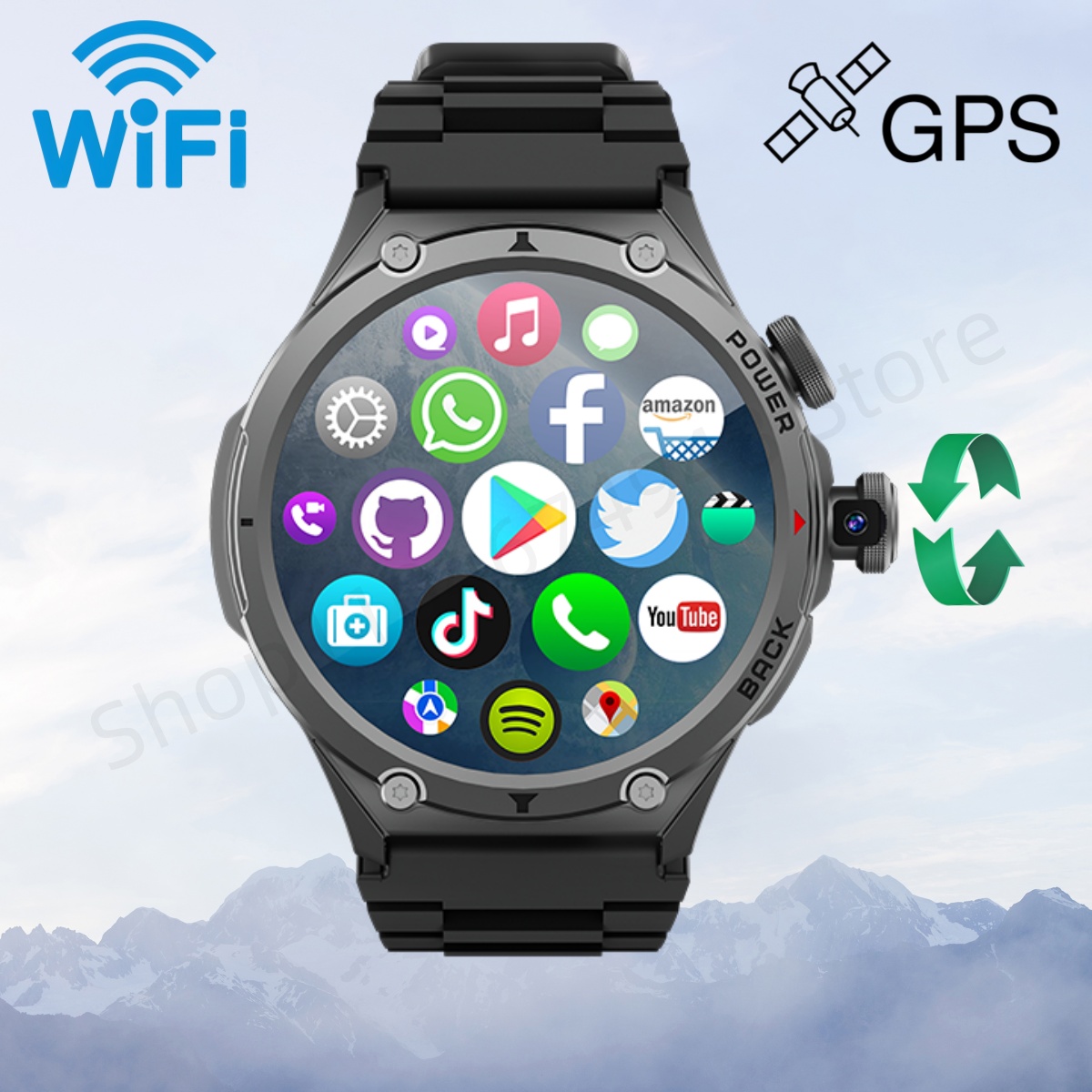 Heart Rate Gps Watch - H12 Smartwatch 4G LTE ساعة ذكية