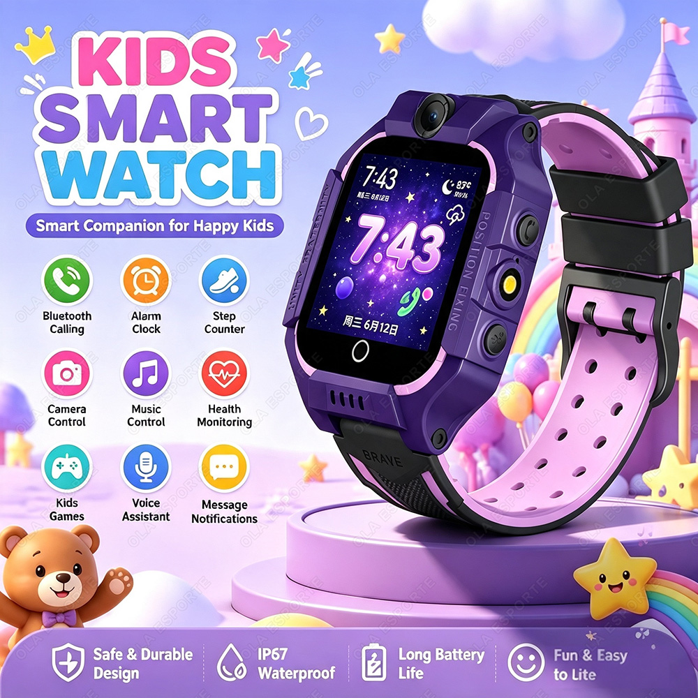 Smartwatch Watches For Kid Boy With Alarm - ساعة ذكية جديدة للأطفال 2027 تدعم