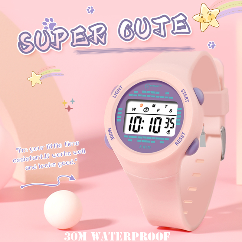 Smartwatch Watches For Kid Boy With Alarm - ساعة إلكترونية مقاومة للماء للأطفال ،