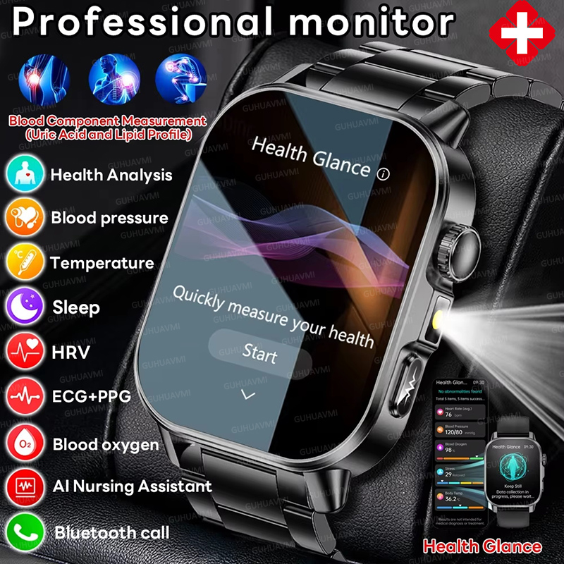 Smartwatch Health Watches For Men - ساعة ذكية جديدة للرجال بدرجة طبية