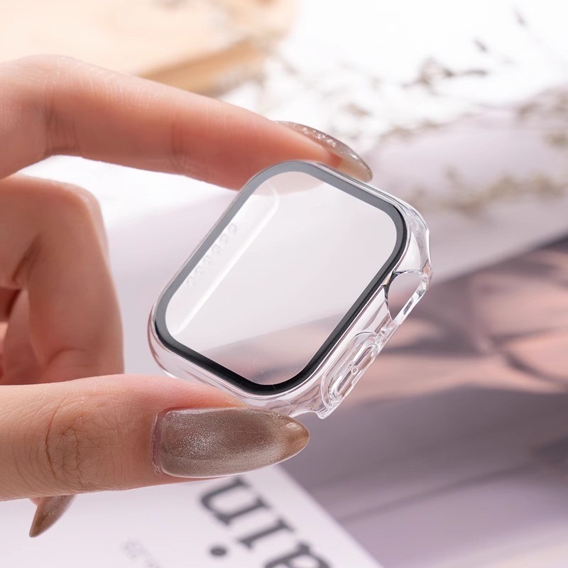 Iwatch Smartwatch Series 7 - 3 حزمة الزجاج + غطاء لساعة