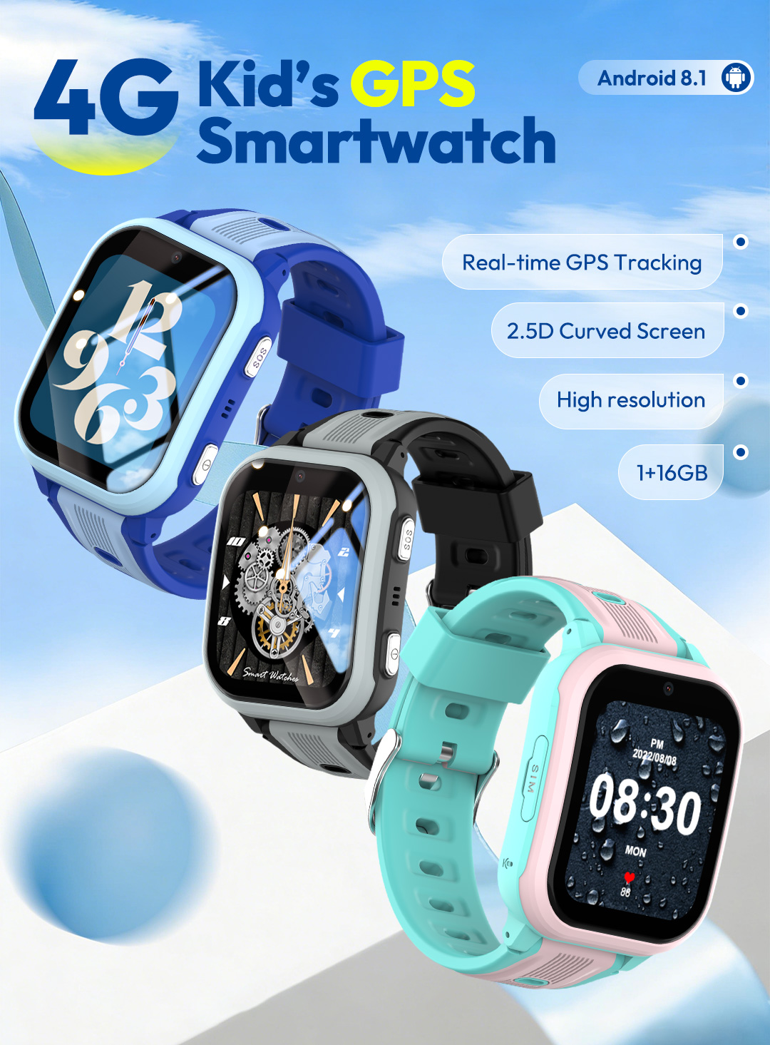 Smartwatch Watches Gift For Boys With Gps - ساعة ذكية KT41 - ساعة أطفال
