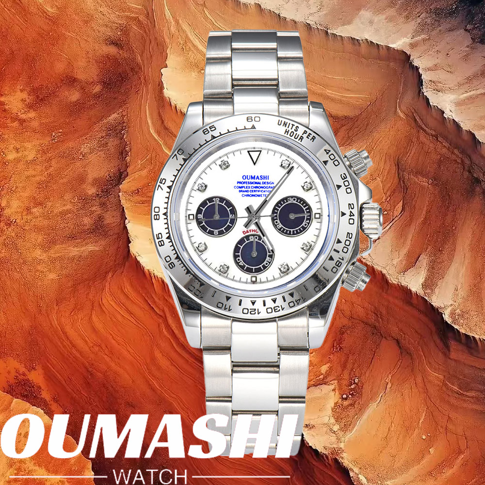 Analog Quartz Watch - ساعات فاخرة VK63 بزجاج الياقوت وفولاذ