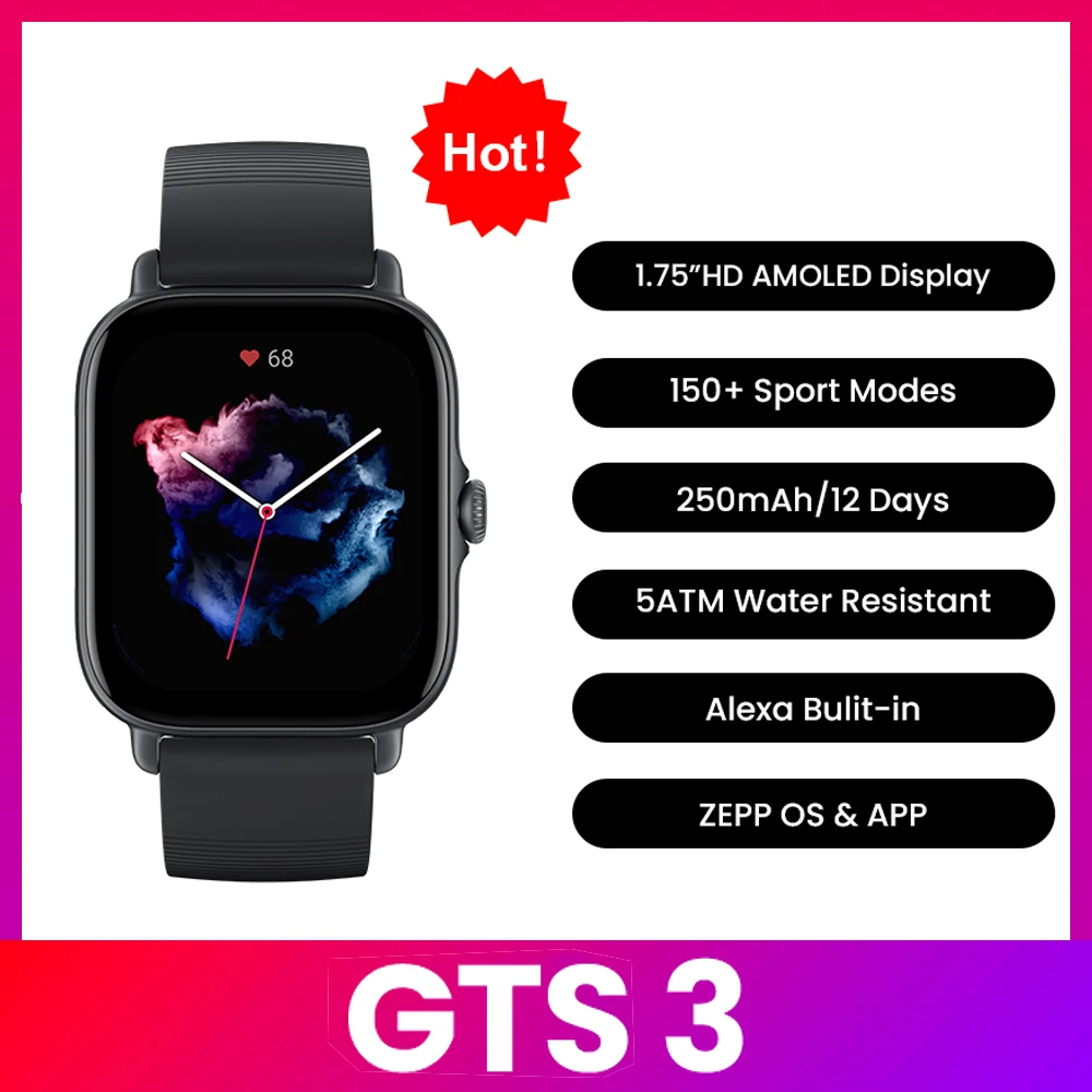 Timex Watches Smartwatch - ساعة ذكية Amazfit GTS 3 مقاومة