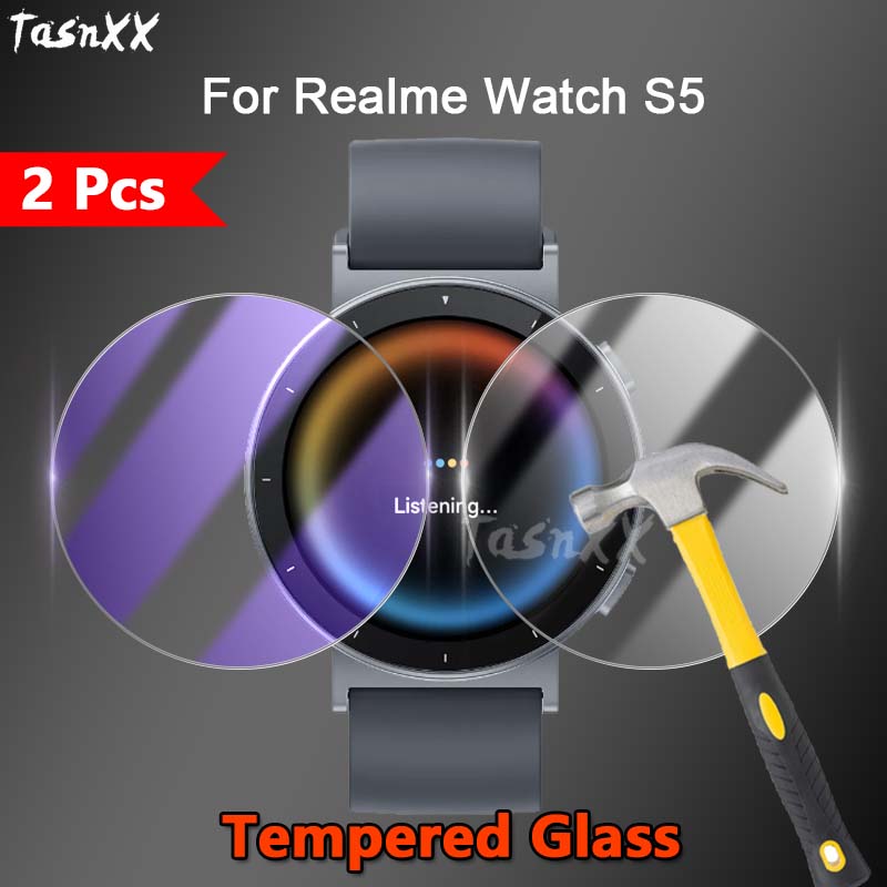 قطعتان من واقي الشاشة الزجاجي  - مراجعة Watch S Realme وسعره