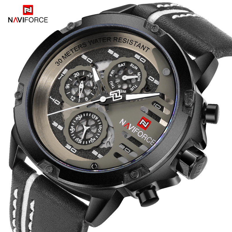 ساعة NAVIFORCE الرياضية العسكر - مراجعة Smartwatch Casual Watches For Men وسعره