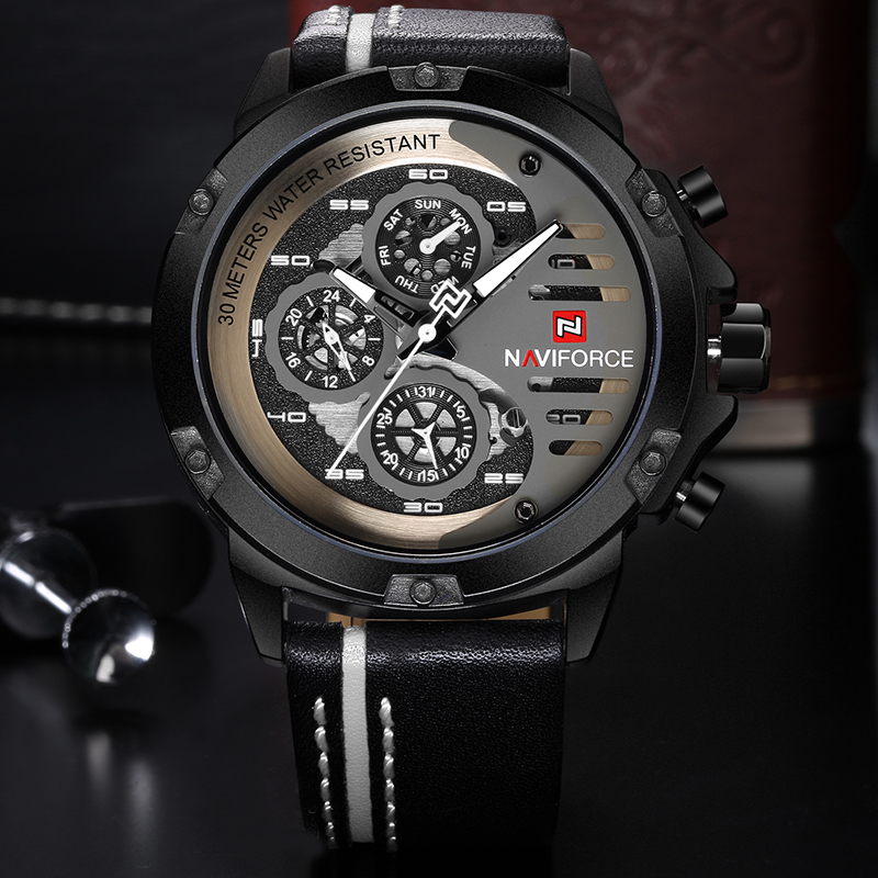 ساعة NAVIFORCE الرياضية العسكر - مراجعة Smartwatch Casual Watches For Men وسعره