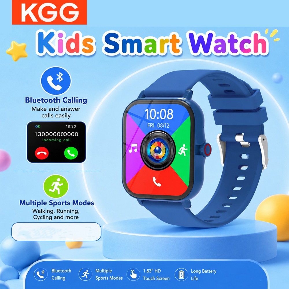 ساعة ذكية للأطفال بشاشة HD مقا - مراجعة Smartwatch Watches For Kid Boy With Alarm وسعره