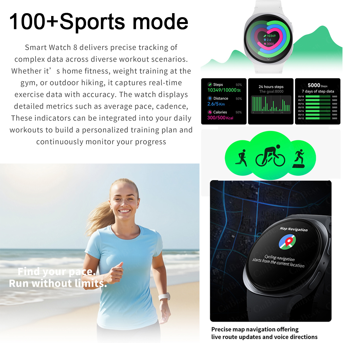 ساعات ذكية جديدة 2026 طراز 8 م - مراجعة Smartwatch Health Watches For Women وسعره