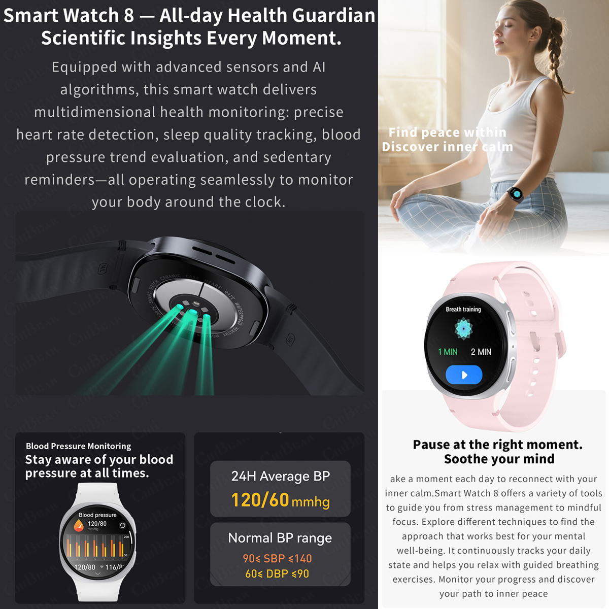 ساعات ذكية جديدة 2026 طراز 8 م - مراجعة Smartwatch Health Watches For Women وسعره
