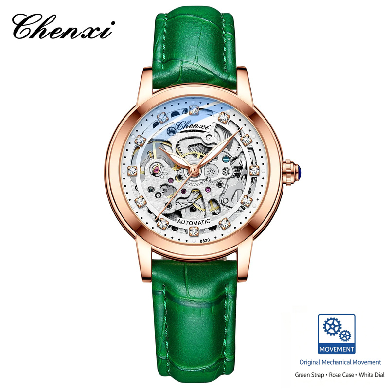 ساعة يد ميكانيكية أنيقة للسيدا - مراجعة Skeleton Mechanical Watch وسعره