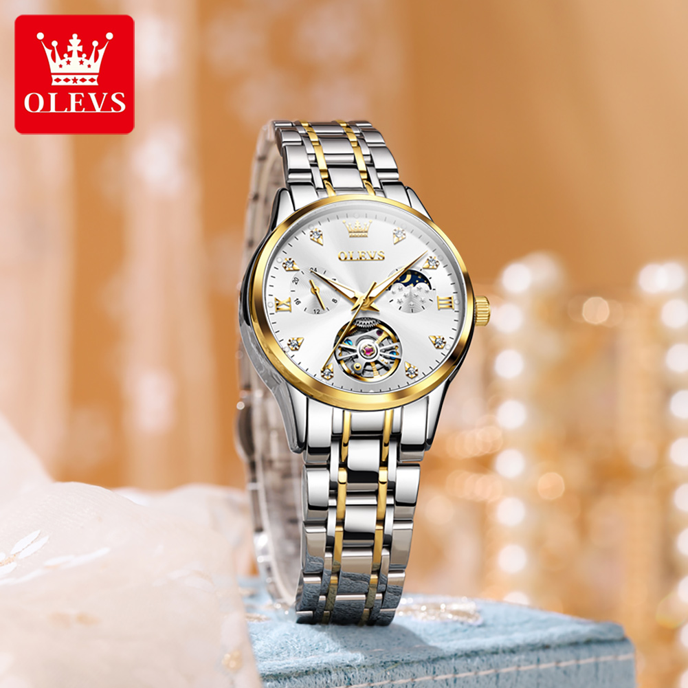 ساعة يد نسائية أوتوماتيكية OLE - مراجعة Skeleton Mechanical Watch وسعره