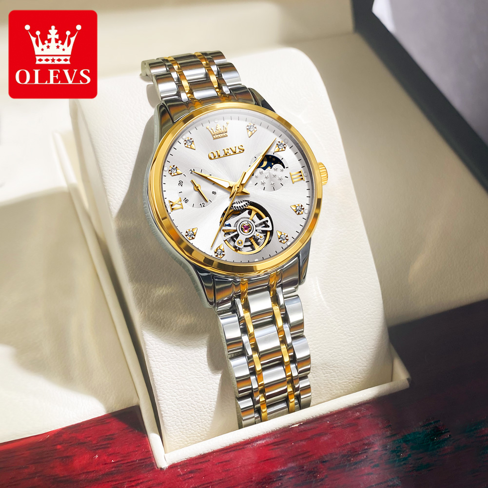 ساعة يد نسائية أوتوماتيكية OLE - مراجعة Skeleton Mechanical Watch وسعره