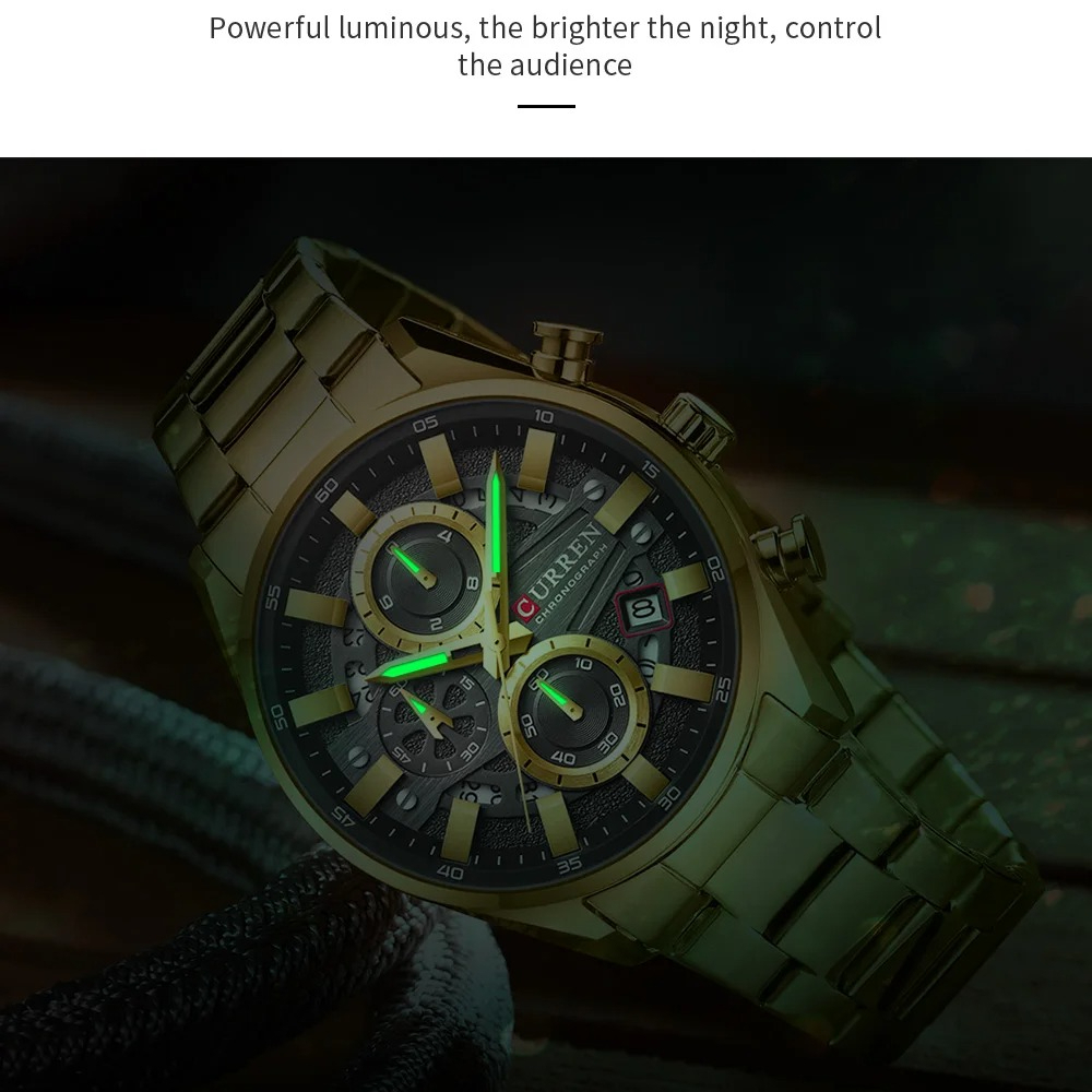 ساعة رجالية CURREN 8495 مقاومة - مراجعة Smartwatch Casual Watches For Men وسعره