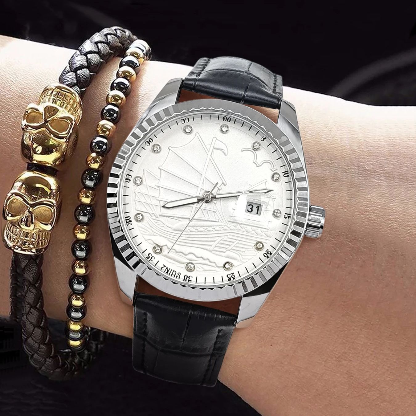 ساعات رجالية فاخرة من سلسلة ال - مراجعة Smartwatch Watches Best Gift For Men وسعره