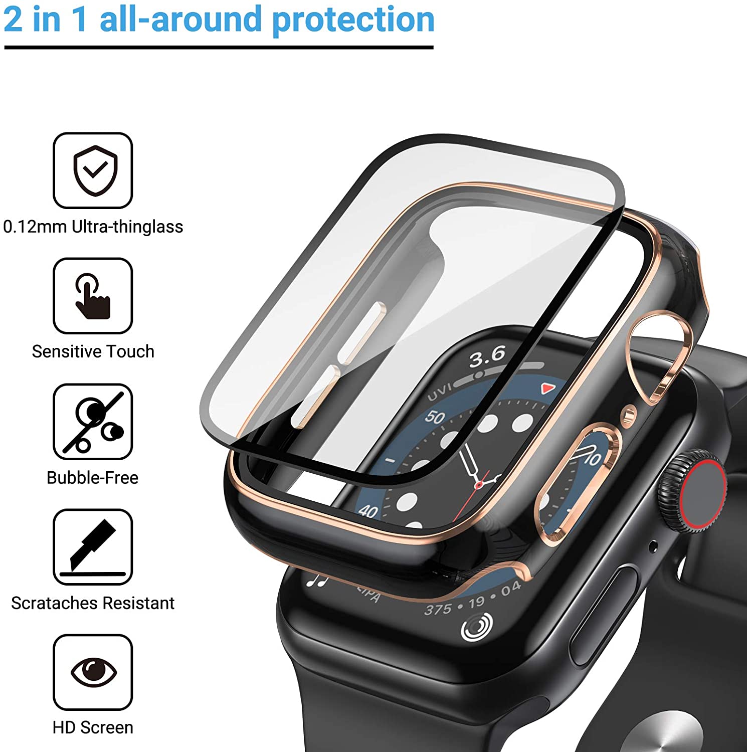 زجاج وغطاء للساعة ، سوار كوريا - مراجعة Iwatch Smartwatch Series 7 وسعره