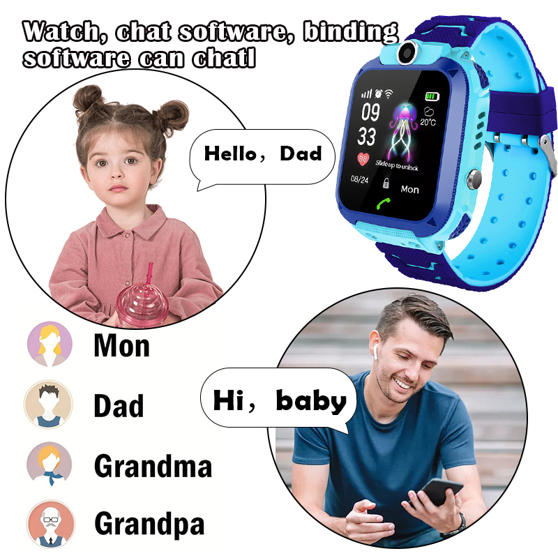 ساعة Q12B الذكية للأطفال مع مي - مراجعة Smartwatch Watches Gift For Boys With Gps وسعره
