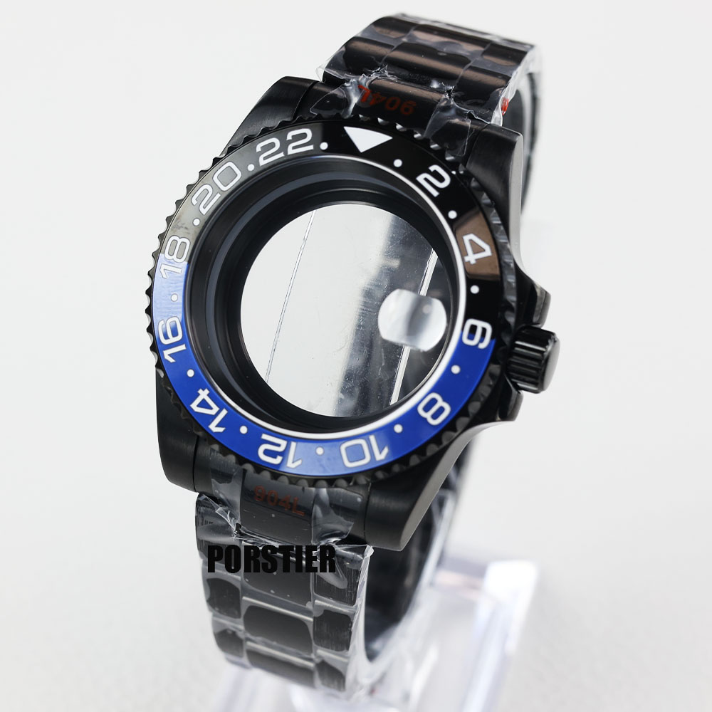 40 مللي متر أسود pvd ساعة حافظ - مراجعة Watch Movement Rotor وسعره
