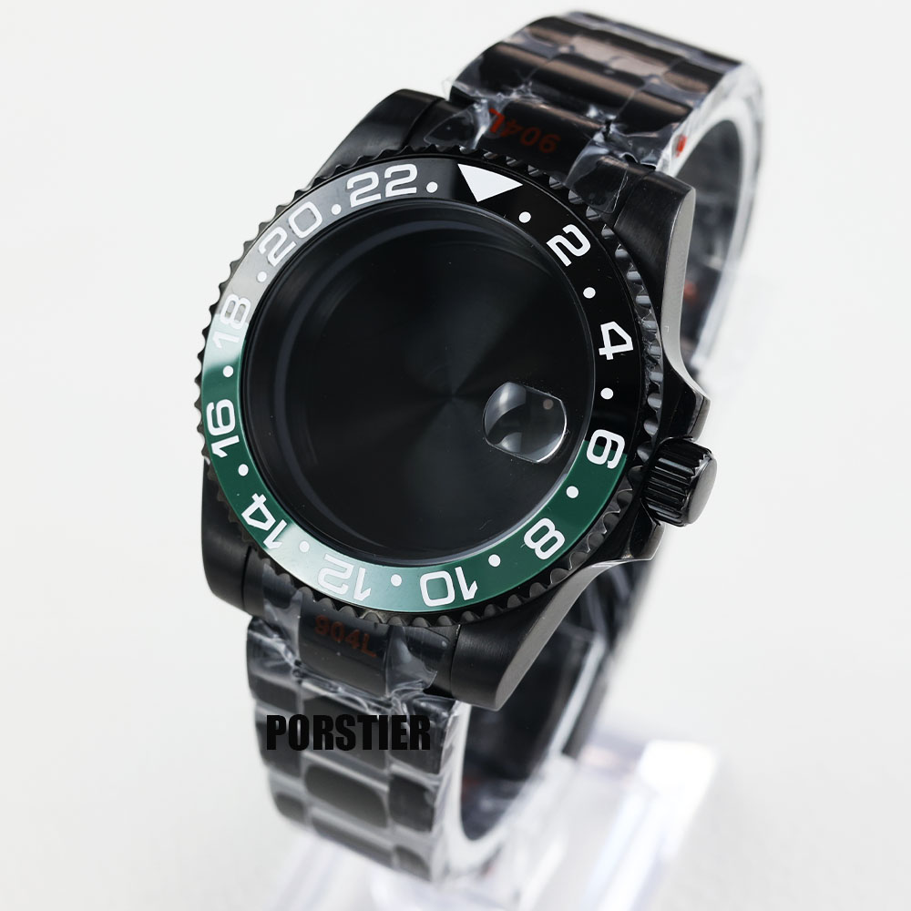 40 مللي متر أسود pvd ساعة حافظ - مراجعة Watch Movement Rotor وسعره