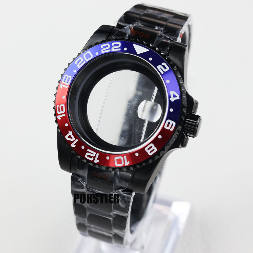 40 مللي متر أسود pvd ساعة حافظ - مراجعة Watch Movement Rotor وسعره