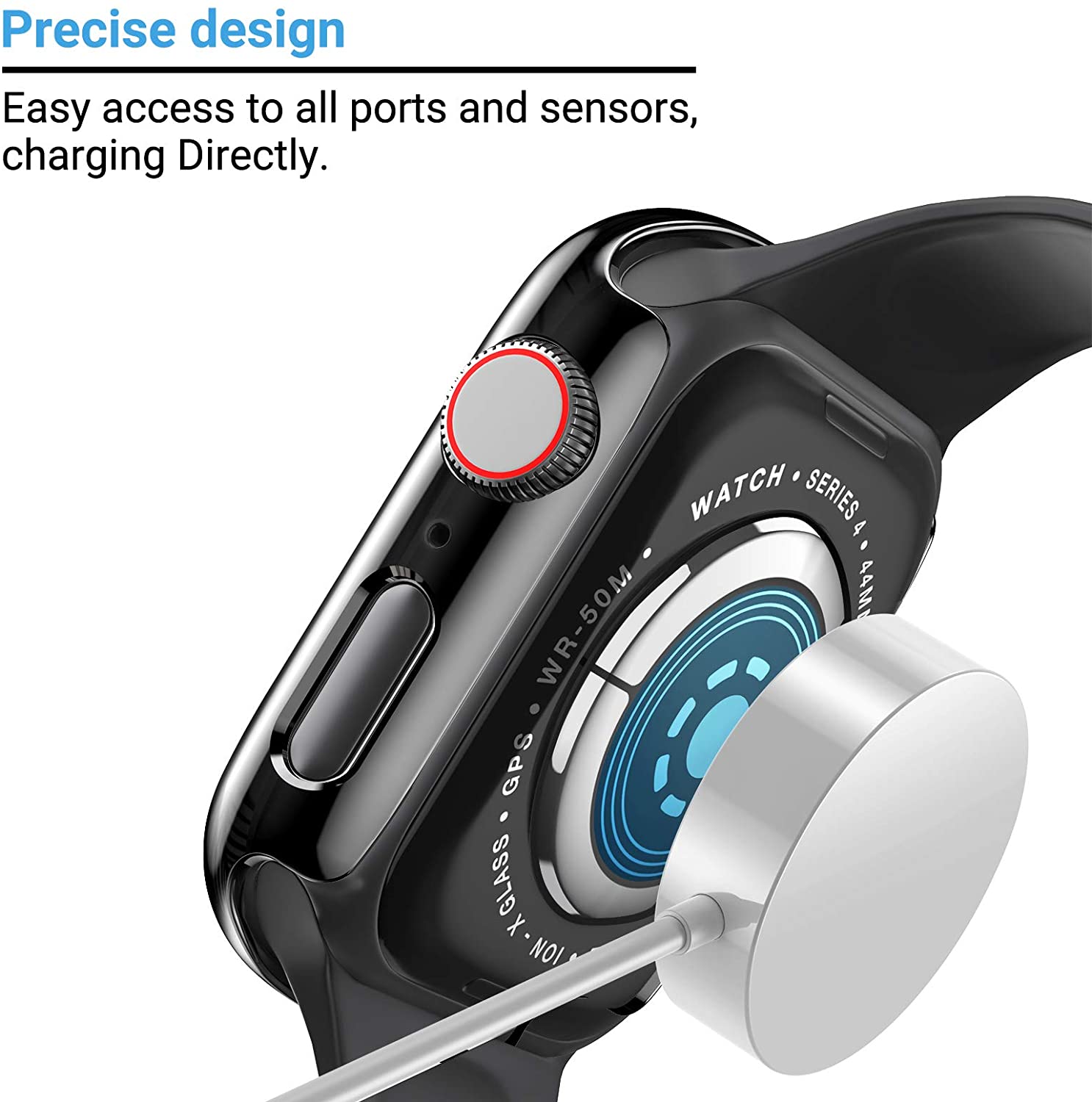 زجاج + غطاء لساعة أبل 44 مللي  - مراجعة Iwatch Smartwatch Series 7 وسعره