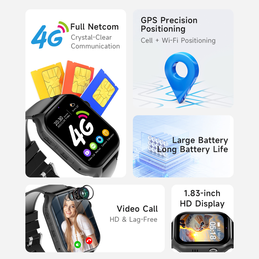ساعات ذكية للأطفال بتقنية 4G م - مراجعة Smartwatch Watches Gift For Boys With Gps وسعره