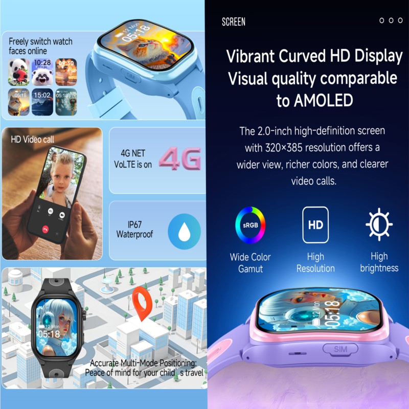 ساعة ذكية للأطفال بتقنية 4G وG - مراجعة Smartwatch Watches Gift For Boys With Gps وسعره
