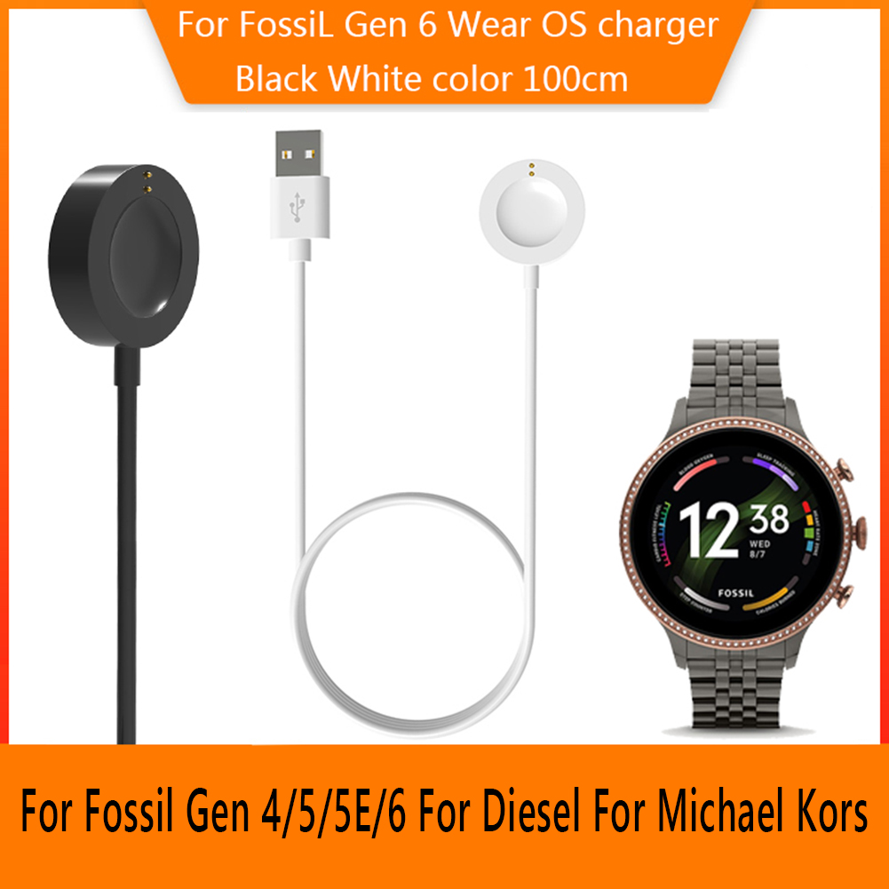 كابل شحن مغناطيسي لساعة ذكية،  - مراجعة Fossil Watches Smartwatch Gen 6 وسعره