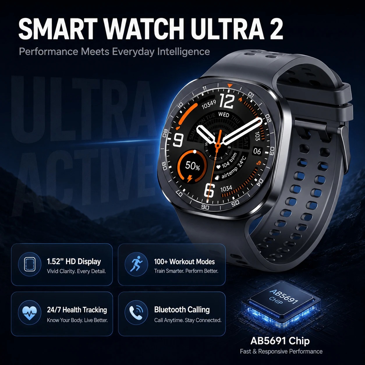 ساعة ذكية جديدة 2026 Ultra 2 ل - مراجعة Heart Rate Gps Watch وسعره