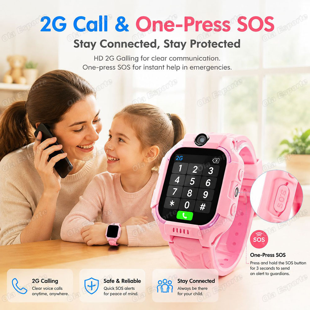 ساعة ذكية جديدة للأطفال بتقنية - مراجعة Smartwatch Watches For Kid Boy With Alarm وسعره