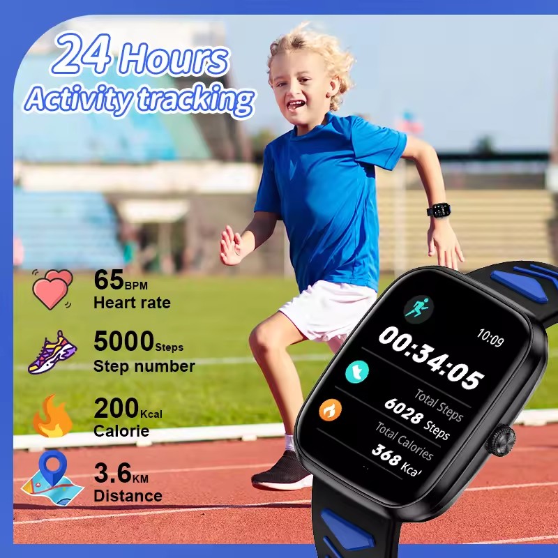 الأطفال بنين بنات الحاضر ساعة  - مراجعة Smartwatch Watches For Kid Boy With Alarm وسعره