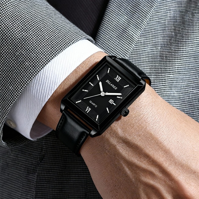 ساعات رجالية جلدية كاجوال بتصم - مراجعة Smartwatch Casual Watches For Men وسعره