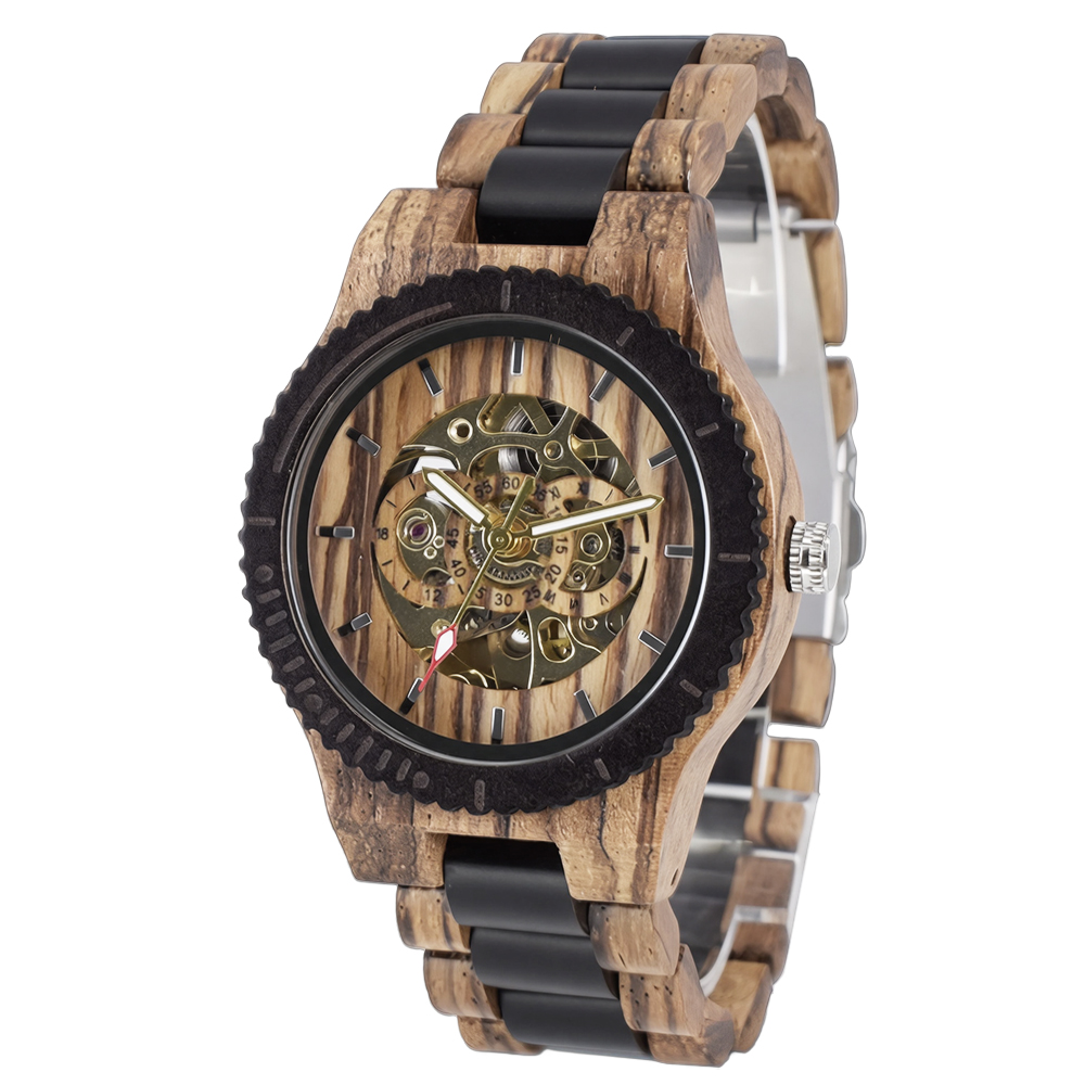 ساعة يد نسائية أنيقة بتصميم هي - مراجعة Skeleton Mechanical Watch وسعره