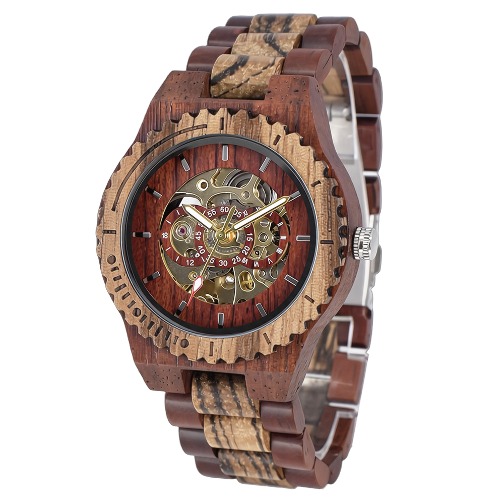 ساعة يد نسائية أنيقة بتصميم هي - مراجعة Skeleton Mechanical Watch وسعره