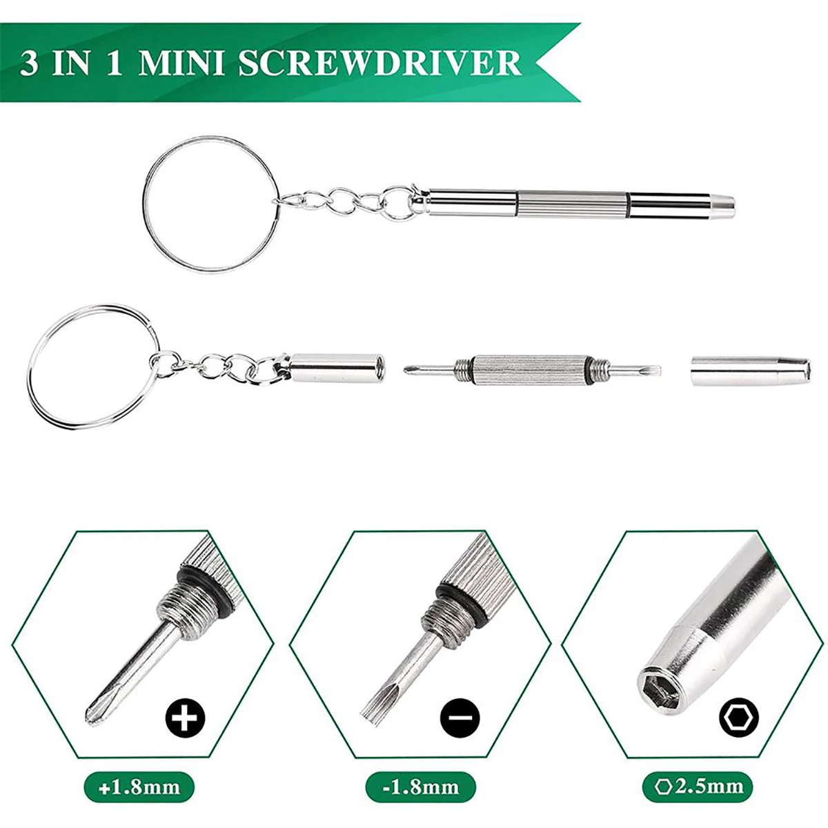 1/2/10 قطع مفك براغي صغير 3 في - مراجعة Watch Tool Repair Kit وسعره