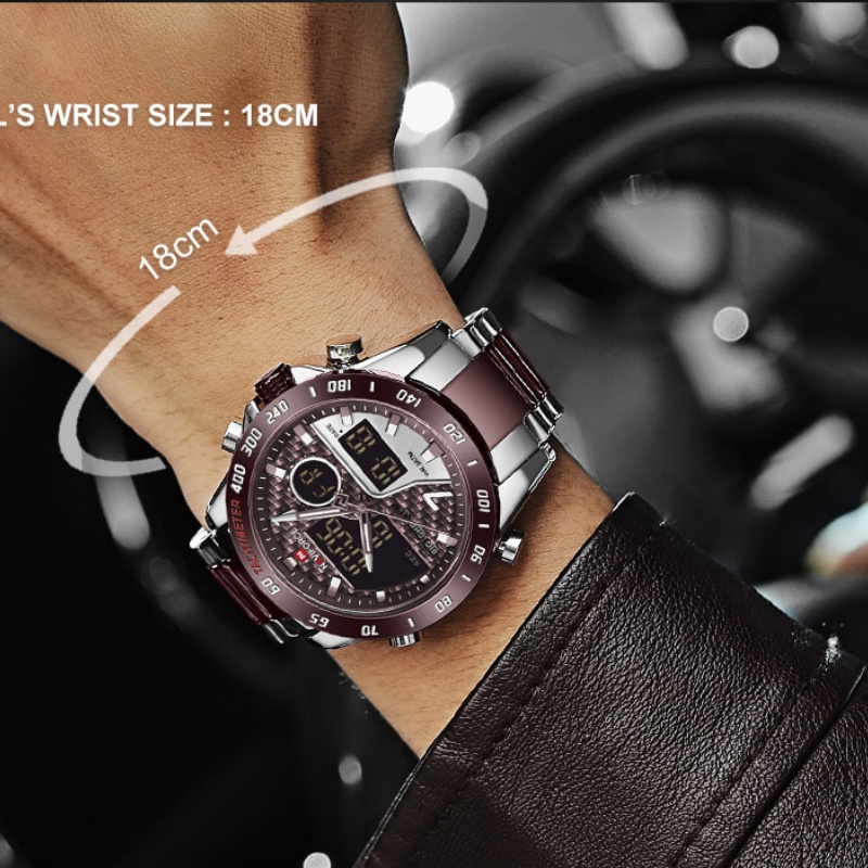 ساعة نافيفورس الجديدة للرجال،  - مراجعة Analog Quartz Watch وسعره
