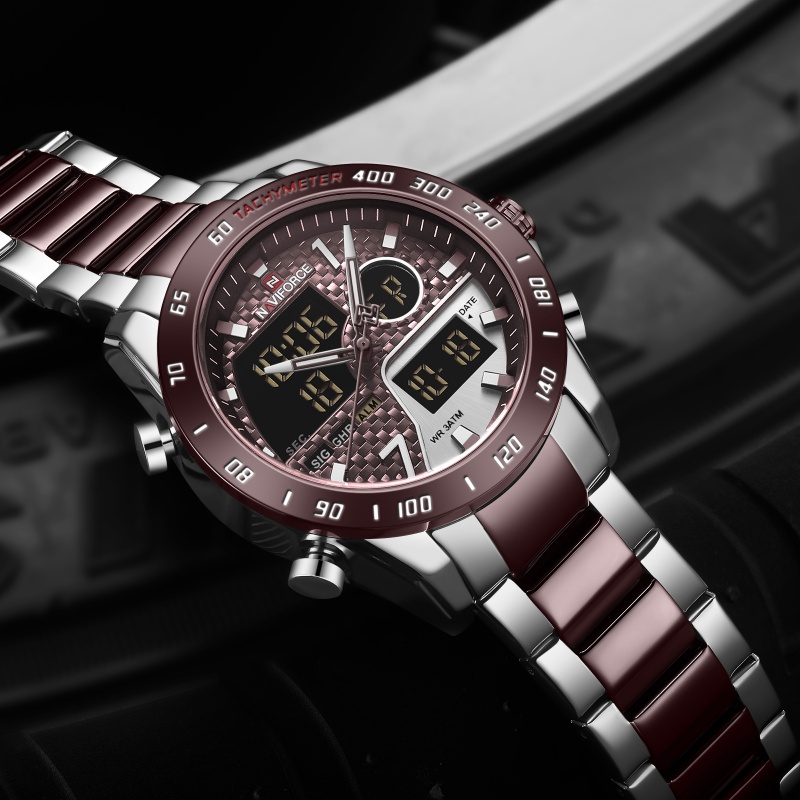 ساعة نافيفورس الجديدة للرجال،  - مراجعة Analog Quartz Watch وسعره