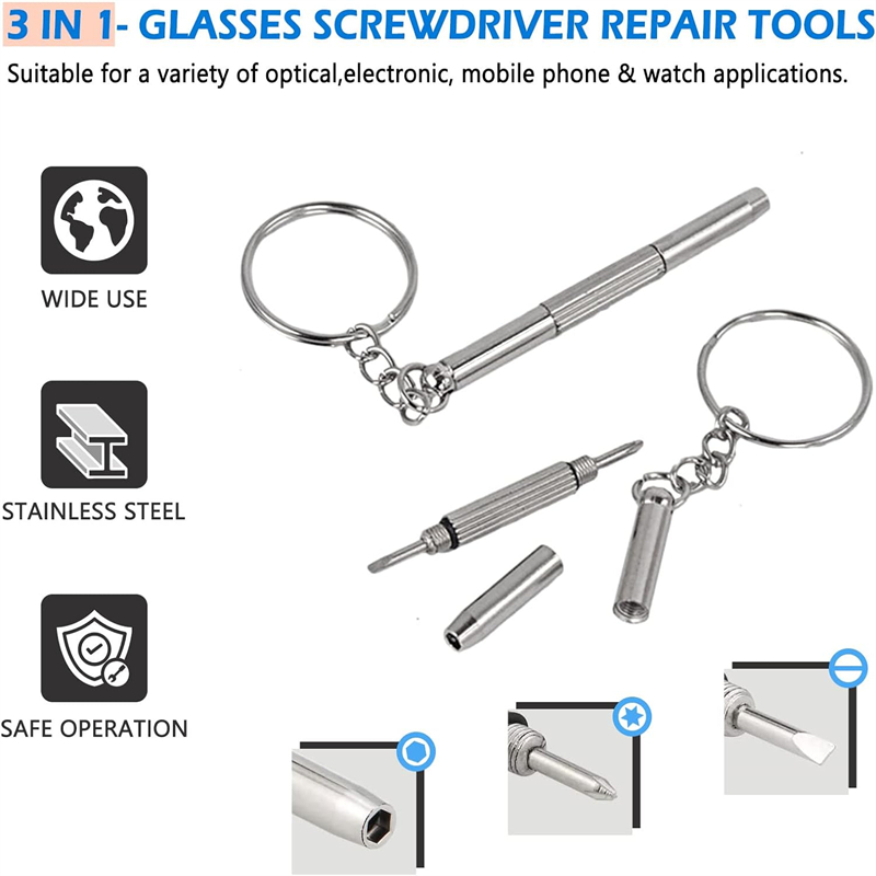 مفكات نظارات يدوية صغيرة 3 في  - مراجعة Watch Tool Repair Kit وسعره